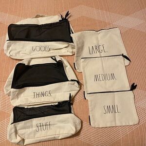 Rae Dunn packing cubes and travel bags